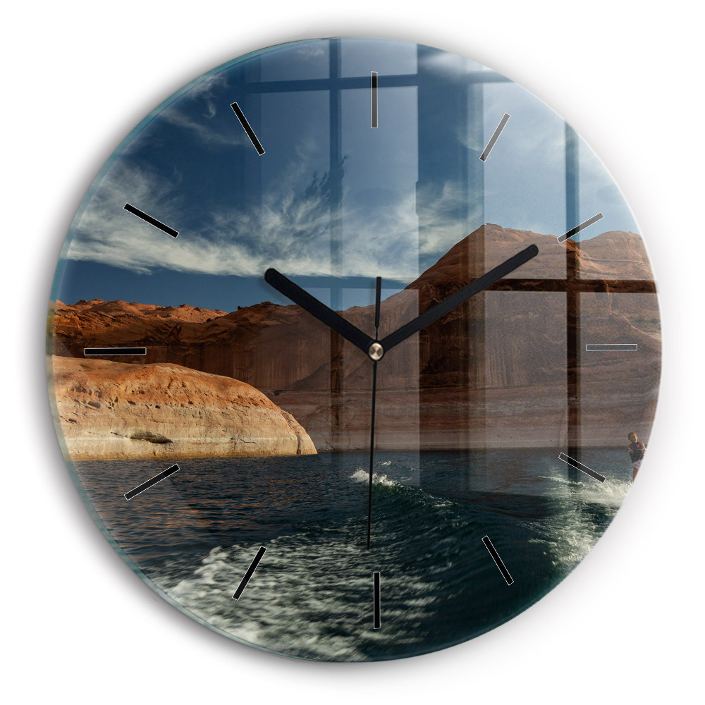 Kerek fali üvegóra 30 cm Vízisíző személy