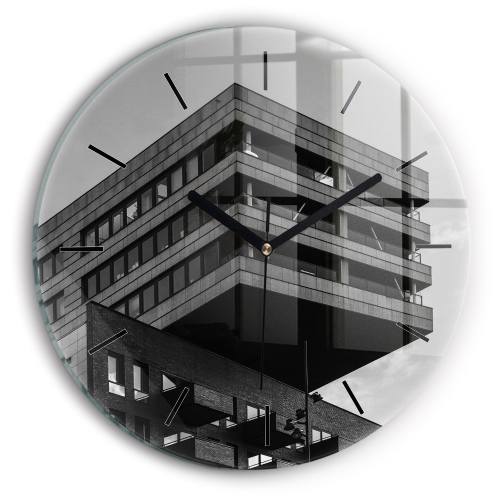 Kerek üvegóra 30 cm Építészet Amszterdamban
