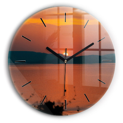 Fali üvegóra kerek 30 cm A Balaton este