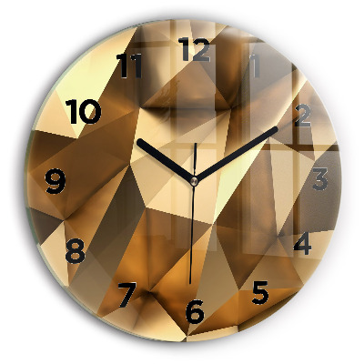 Egyedi üvegóra kerek 30 cm Geometrikus textúra