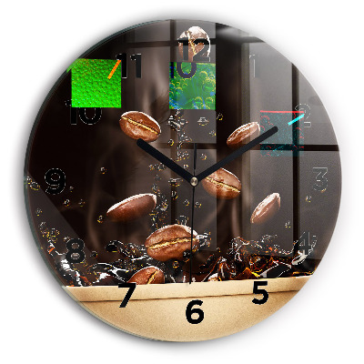 Kerek üvegóra 30 cm Forró kávé