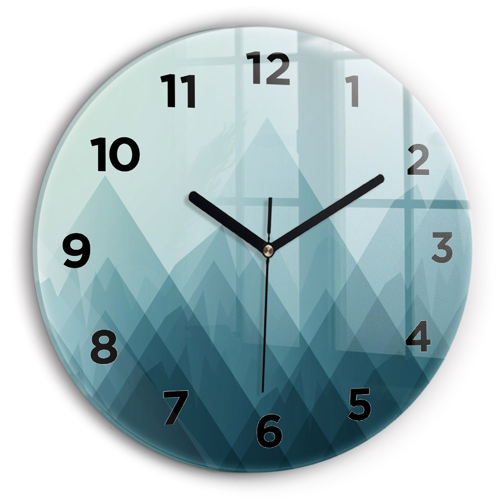 Kerek fali üvegóra 30 cm Geometrikus figurák