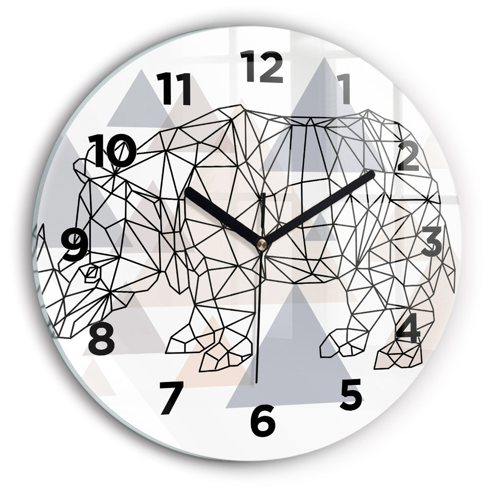 Fali üvegóra kerek 30 cm Geometrikus minta