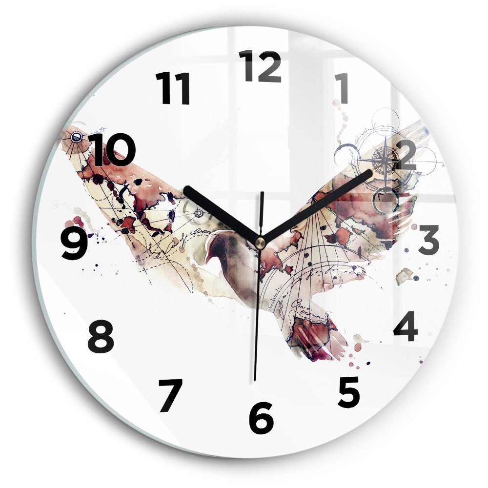 Kerek üvegóra 30 cm Absztrakt nézet