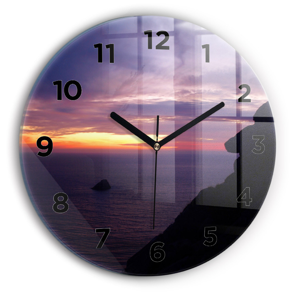 Egyedi üvegóra kerek 30 cm Kőfej