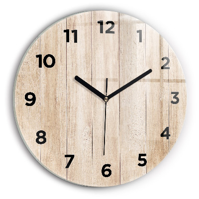 Egyedi üvegóra kerek 30 cm Fa textúra