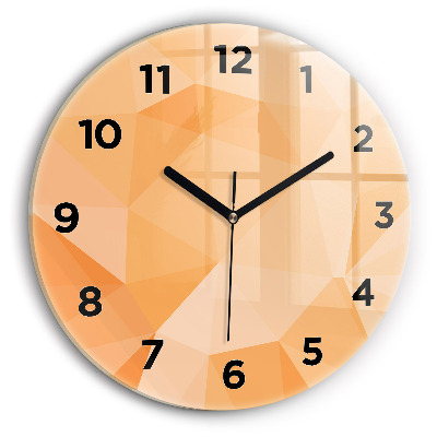 Kerek fali üvegóra 30 cm Absztrakt háromszögek