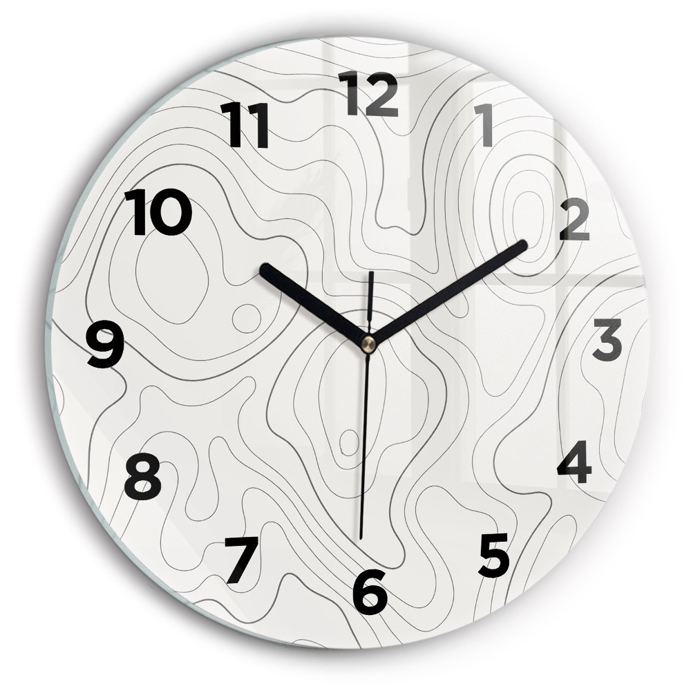 Kerek fali üvegóra 30 cm Foltok absztrakt