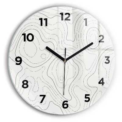 Kerek fali üvegóra 30 cm Foltok absztrakt