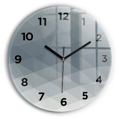 Fali üvegóra kerek 30 cm Szürke absztrakció