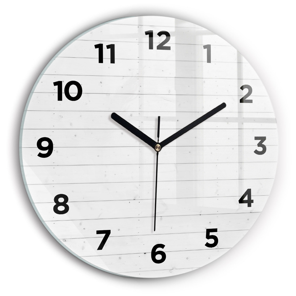 Egyedi üvegóra kerek 30 cm Fa panelek mintája