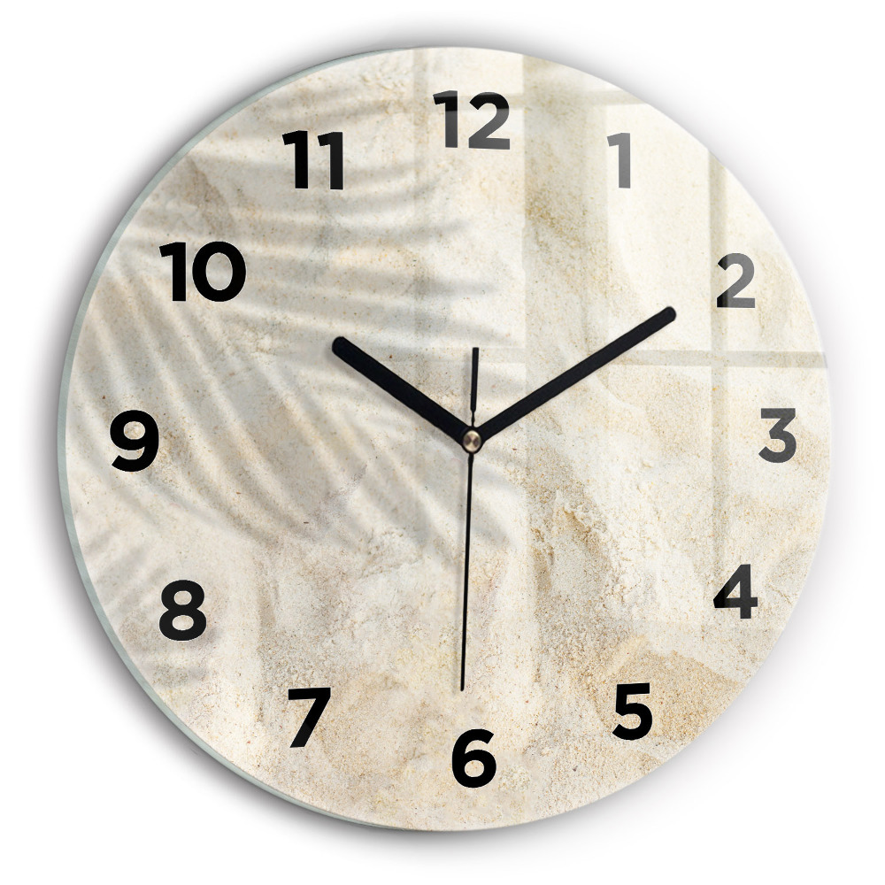 Fali üvegóra kerek 30 cm Pálmafás homok árnyéka