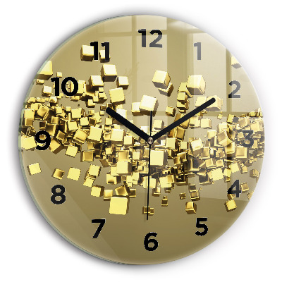 Kerek fali üvegóra 30 cm Ezüst absztrakció