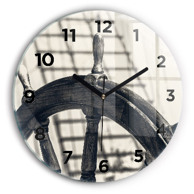 Egyedi üvegóra kerek 30 cm Ősi hajó