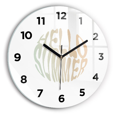 Fali üvegóra kerek 30 cm Hello Summer!