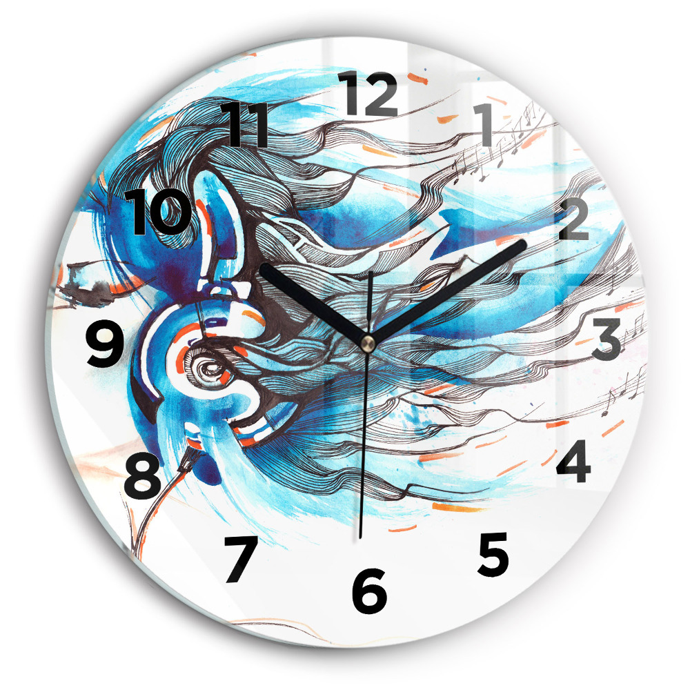 Fali üvegóra kerek 30 cm Egy kézi készülék illusztrációja