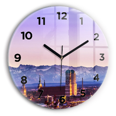 Fali üvegóra kerek 30 cm Német Alpok München