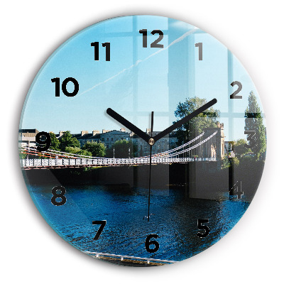 Fali üvegóra kerek 30 cm Lebegő hajó az óceánon