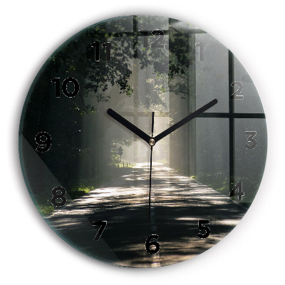 Egyedi üvegóra kerek 30 cm Erdei út