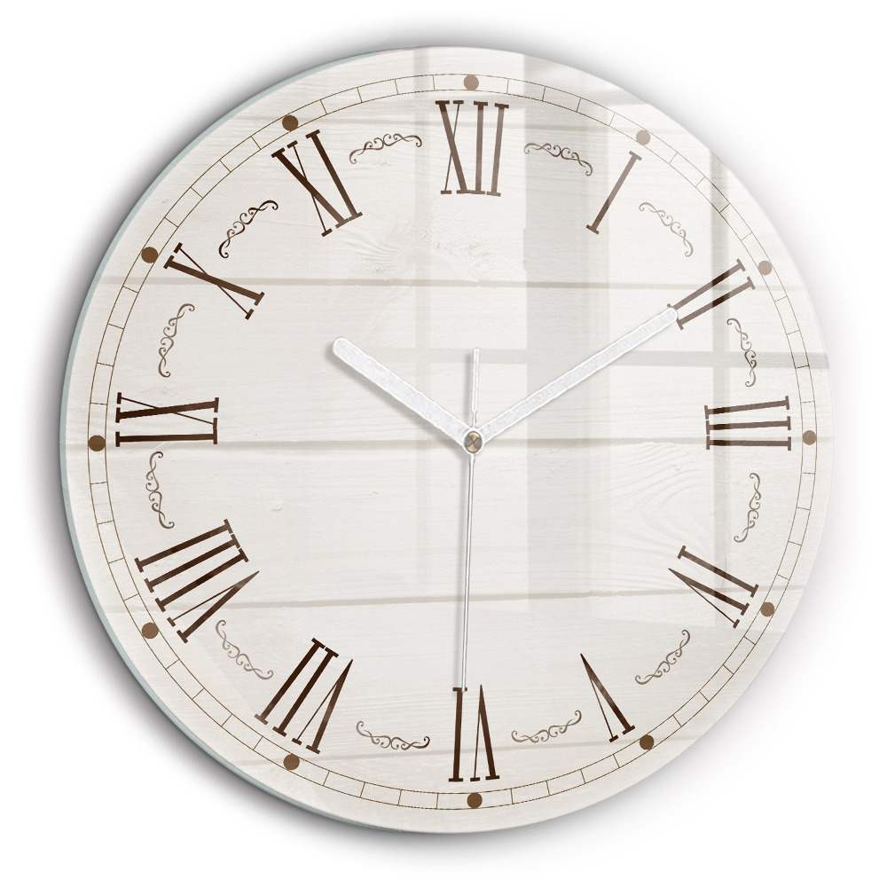 Kerek fali üvegóra 60x60 Római számok