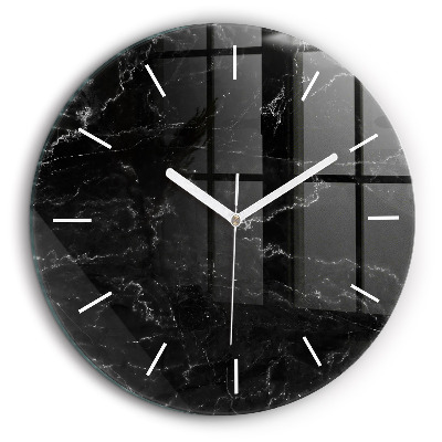 Kerek falióra 60 cm Fekete márvány