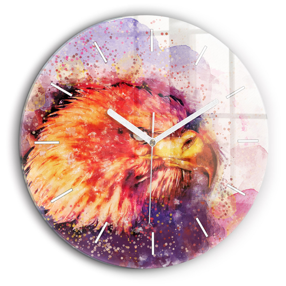 Fali üvegóra kerek 60 cm Akvarell sas