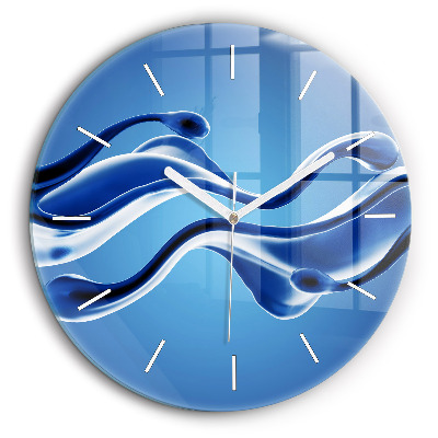 Egyedi üvegóra kerek 60 cm Folyékony absztrakt