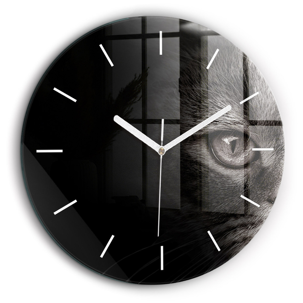 Fali üvegóra kerek 60 cm Skót kutya és macska