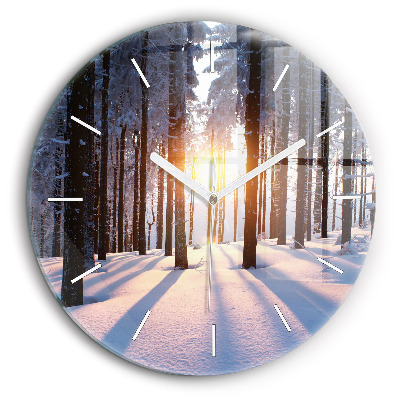 Kerek falióra 60 cm Naplemente erdő