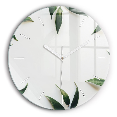 Egyedi üvegóra kerek 60 cm Levélkeret