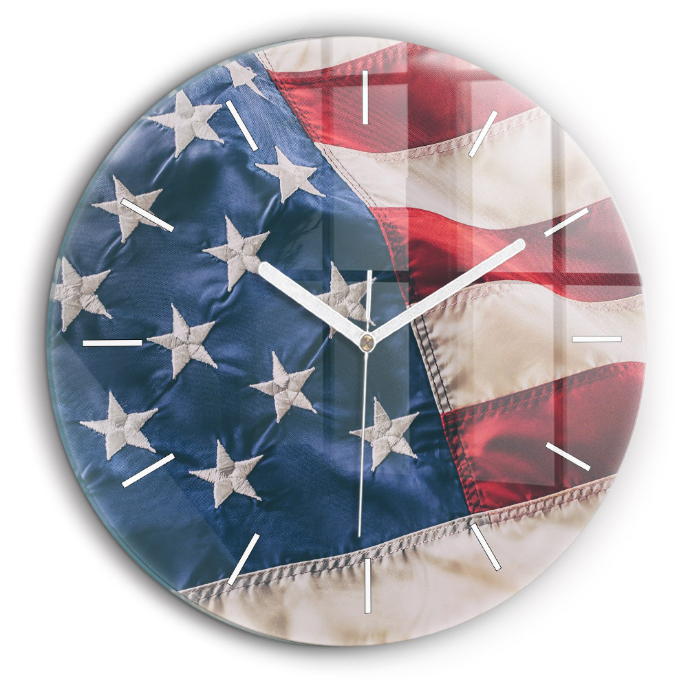Kerek falióra 60 cm Amerikai zászló