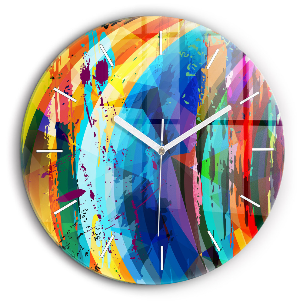 Egyedi üvegóra kerek 60 cm Absztrakt háttér