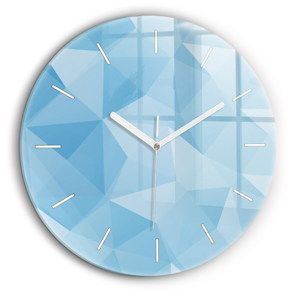 Kerek üvegóra 60 cm Háromszögek absztrakt