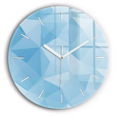 Kerek üvegóra 60 cm Háromszögek absztrakt