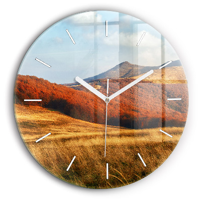 Fali üvegóra kerek 60 cm Hegyi táj
