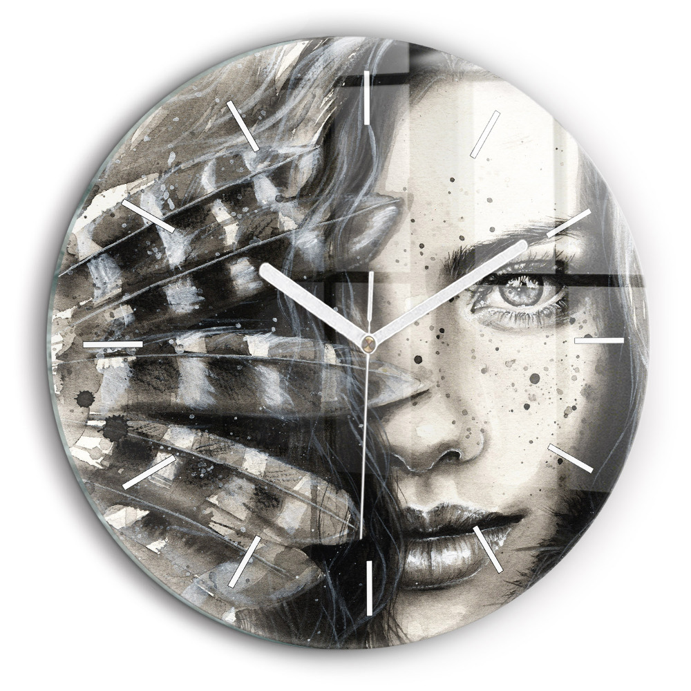 Kerek falióra 60 cm Festett portré