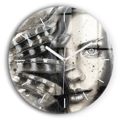 Kerek falióra 60 cm Festett portré