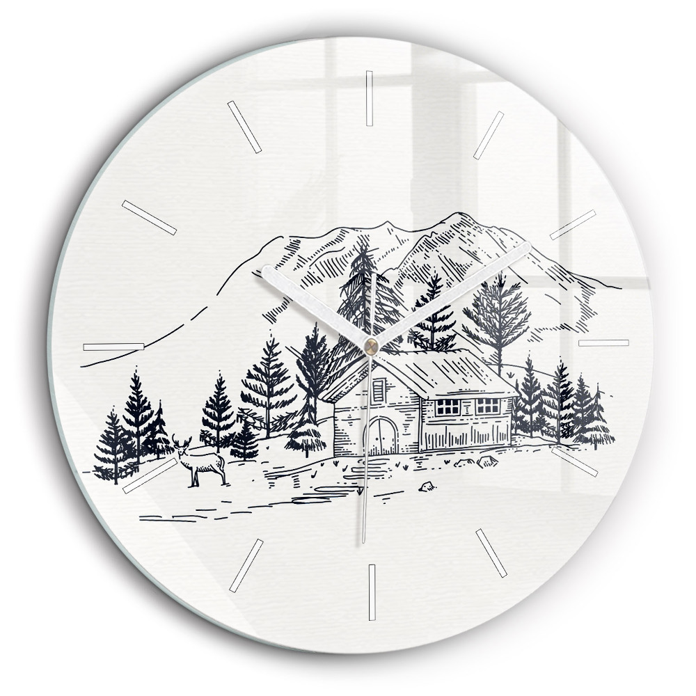 Fali üvegóra kerek 60 cm Rajzfilm város