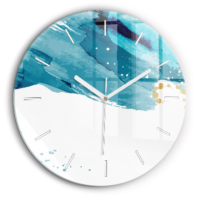 Egyedi üvegóra kerek 60 cm Ecsetvonások