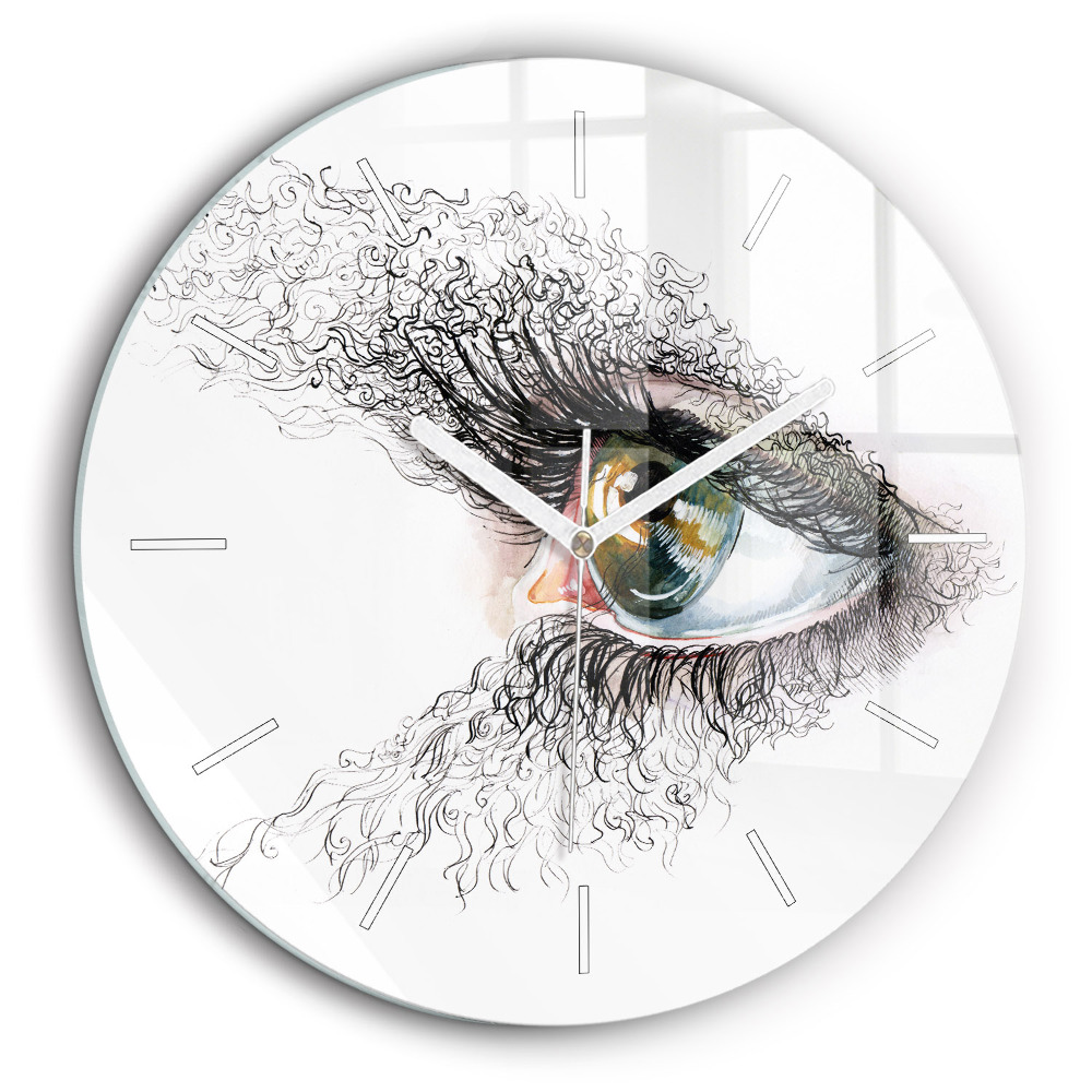 Kerek fali üvegóra 60 cm Rajz emberi szemről