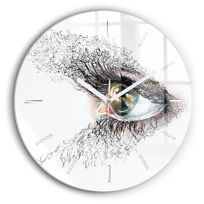 Kerek fali üvegóra 60 cm Rajz emberi szemről