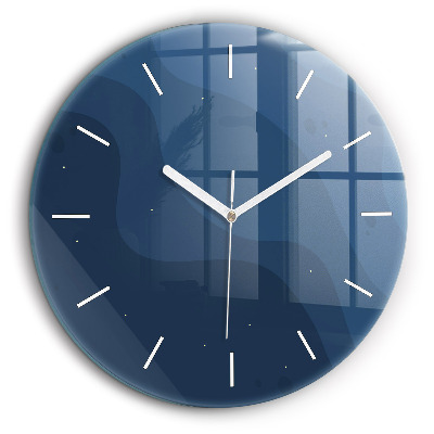 Kerek fali üvegóra 60 cm Kék hullámok