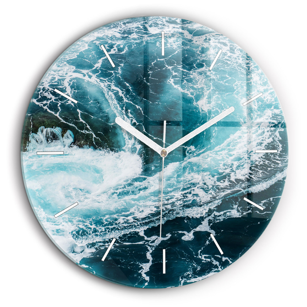 Kerek falióra 60 cm Kavargó habzó hullámok