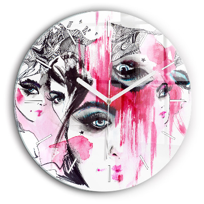 Kerek falióra 60 cm Sok arc absztrakció