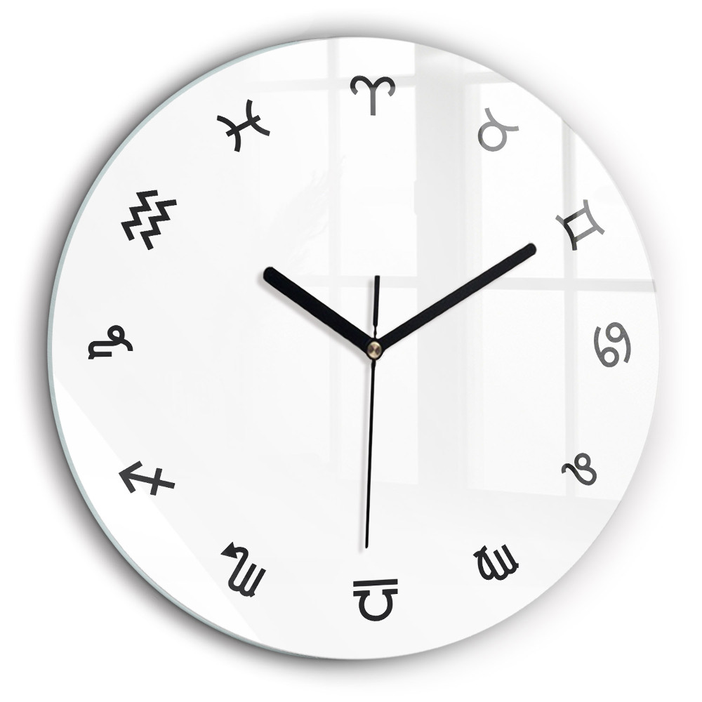 Fali üvegóra kerek 60 cm Minimalista állatövek