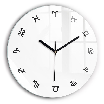 Fali üvegóra kerek 60 cm Minimalista állatövek