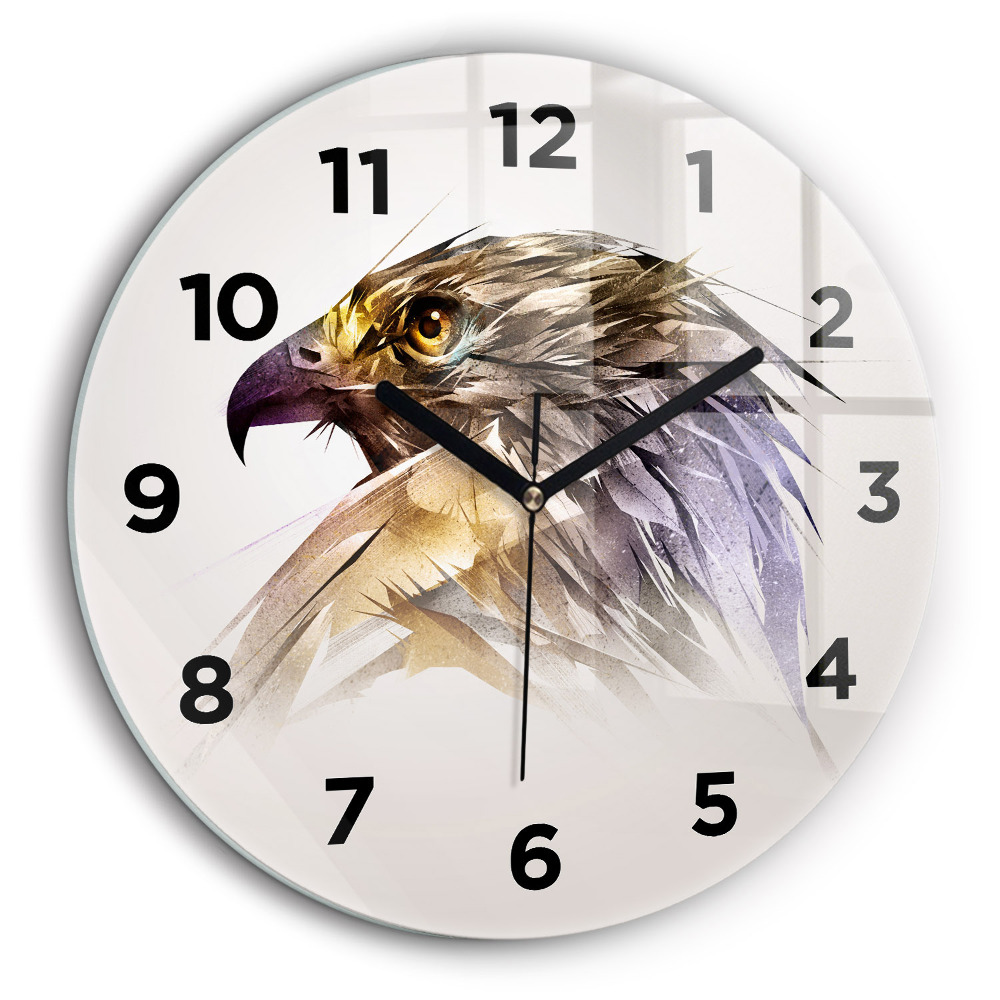 Egyedi üvegóra kerek 60 cm Ragadozó madár