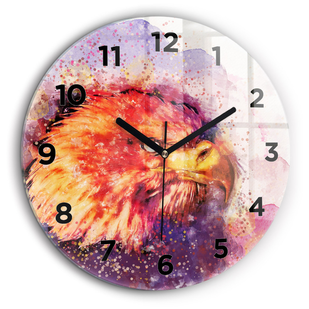 Fali üvegóra kerek 60 cm Akvarell sas