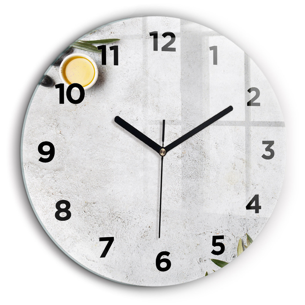 Fali üvegóra kerek 60 cm Minimalista olajbogyó