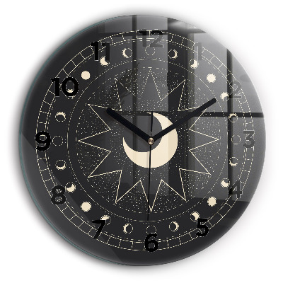Kerek fali üvegóra 60 cm A hold fázisai